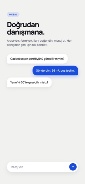 Danışmanlar arası sohbet ekranı